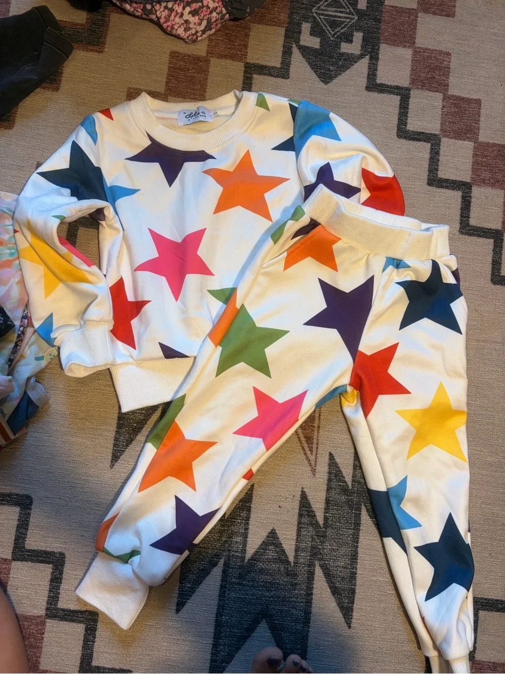 Lola + the boys | girls Star-Print Pajama Set - Multicolor